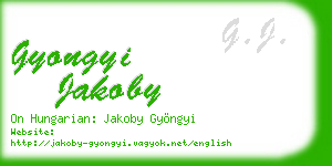 gyongyi jakoby business card