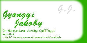 gyongyi jakoby business card